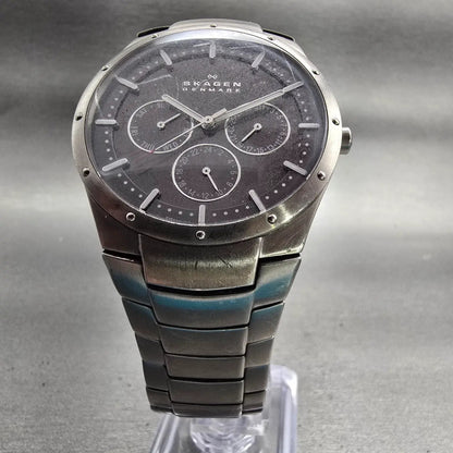 Skagen Classic Links Titanium Watch Men 40mm Gray Dial 596XLTXM New Battery5