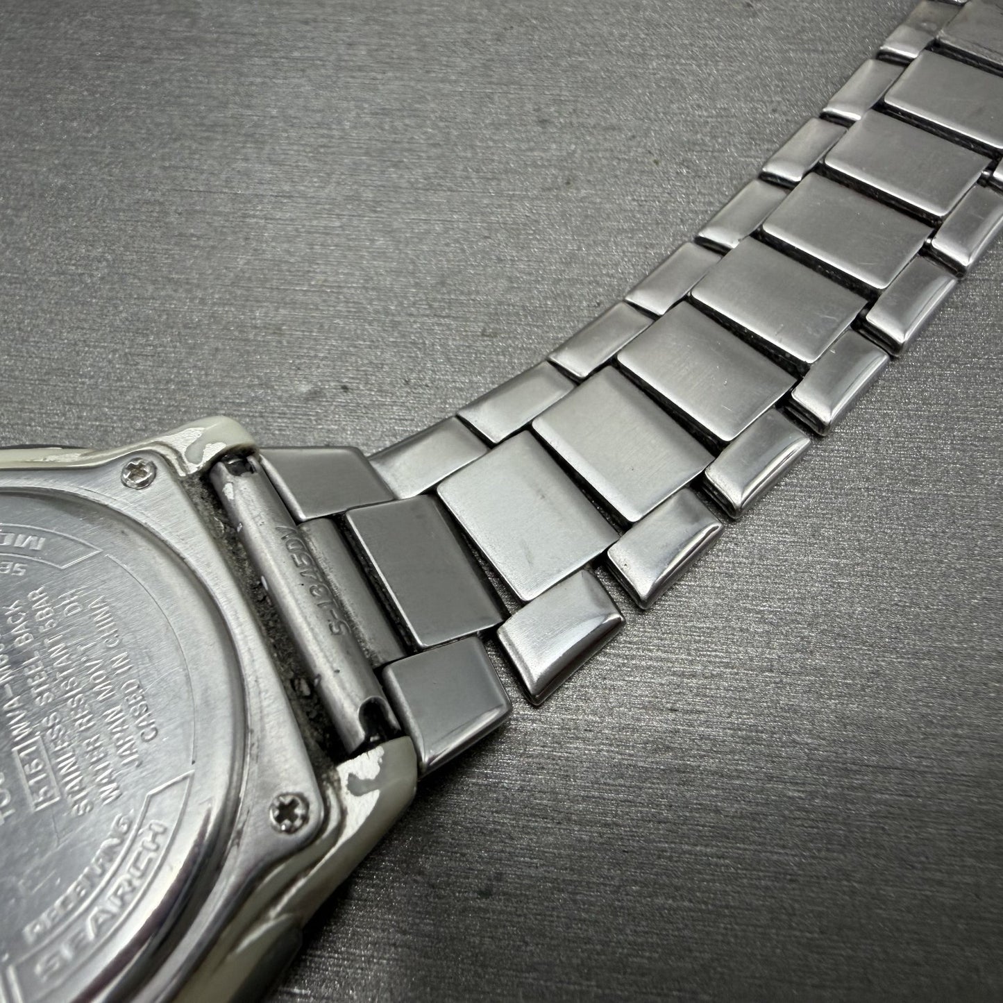 Casio Wave Ceptor  Watch Men 42mm Black Dial Steel Analog Digital Solar READ!!!!12