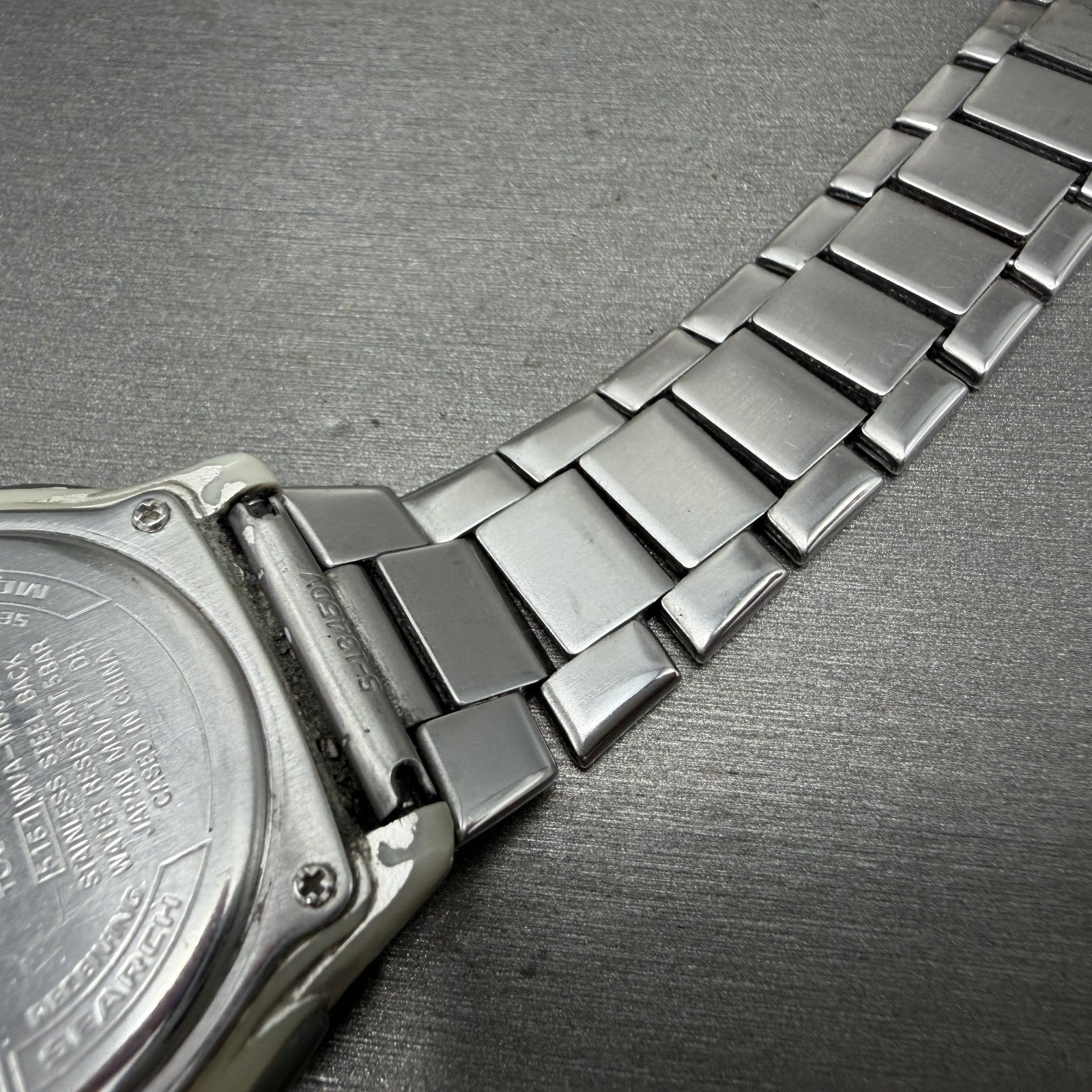Casio Wave Ceptor  Watch Men 42mm Black Dial Steel Analog Digital Solar READ!!!!12