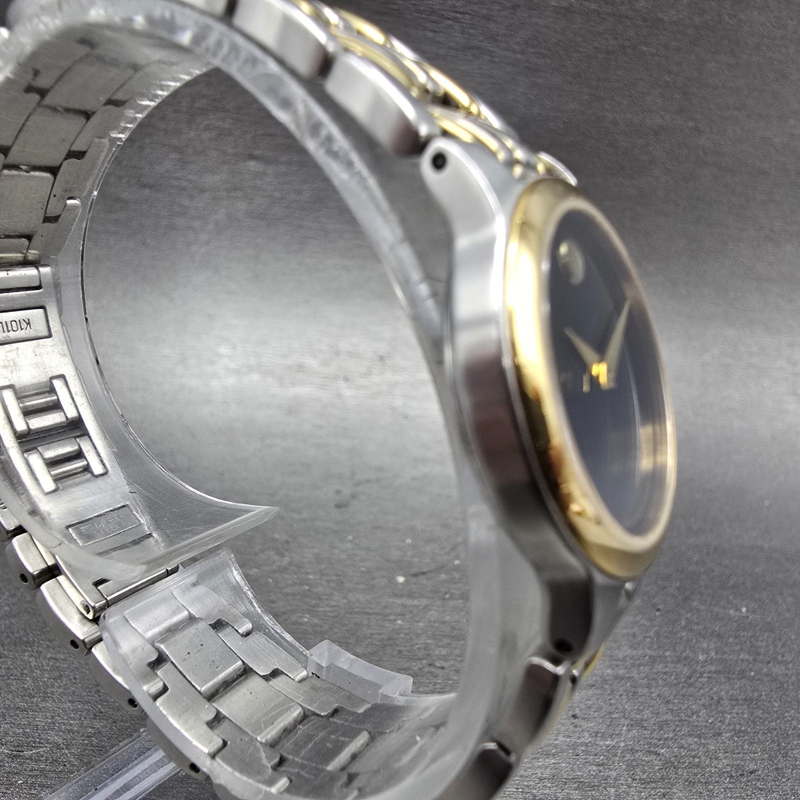 Movado Museum Watch Women 24mm Black Dial Two Tone 81 E4 9835 PARTS5