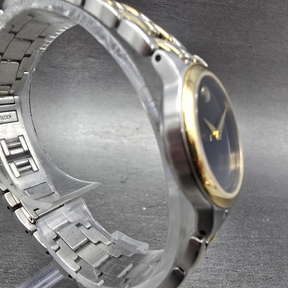 Movado Museum Watch Women 24mm Black Dial Two Tone 81 E4 9835 PARTS5