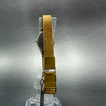 Citizen CQ Watch Women 19mm Gold Dial Gold Tone Square 4031-S01931 New Battery7