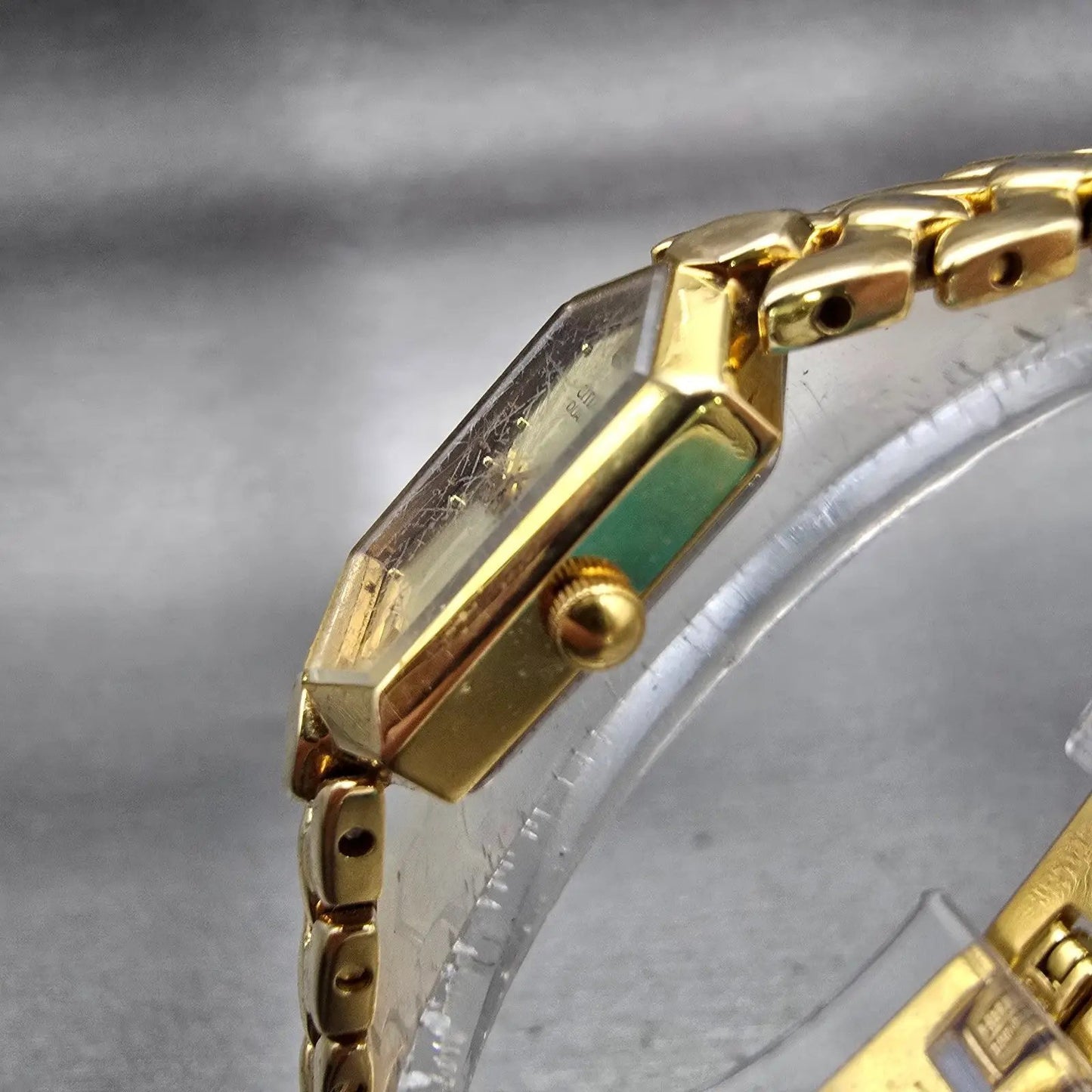 Citizen Watch Women 18mm Gold Dial Gold Tone Hexagon 5421-S41185 New Battery VTG2