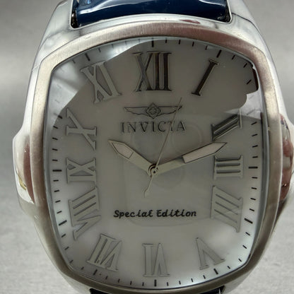 Invicta Lupah Watch Men 47mm MOP Dial Silver Tone Rectangle 20458 New battery2