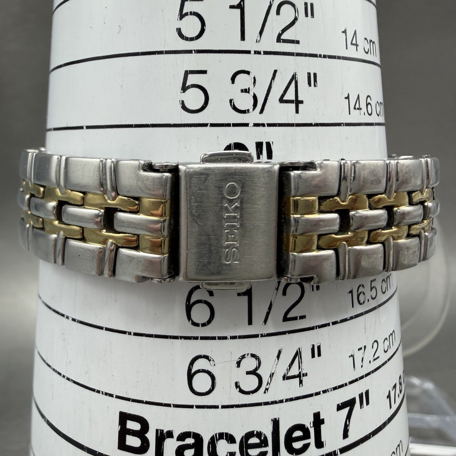 Seiko Watch Women 26mm Silver Dial Two Tone Date Round 7n820at0 New Battery10