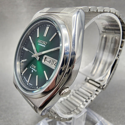 Seiko DX Automatic Watch Men 37mm Green Dial Steel Daydate 7009786A Runs2