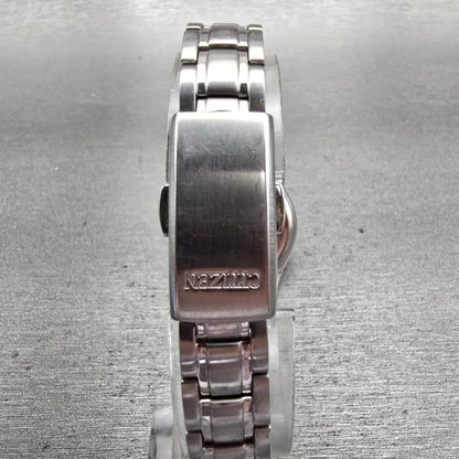 Citizen Eco-Drive Watch Women 26mm Black Dial Silver Daydate E001-S053463 Works7