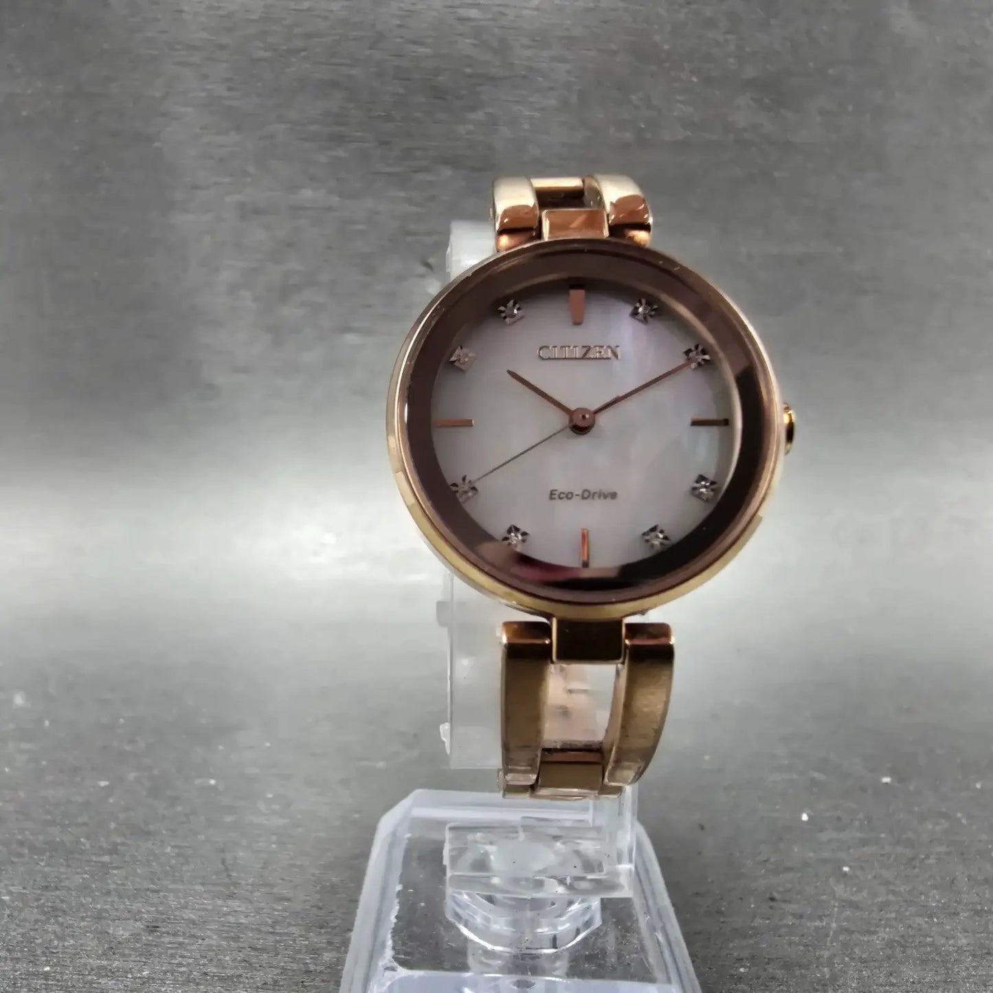 Citizen Eco-Drive Watch Women 28mm MOP Dial Rose Gold Tone E031-R008960 Runs5