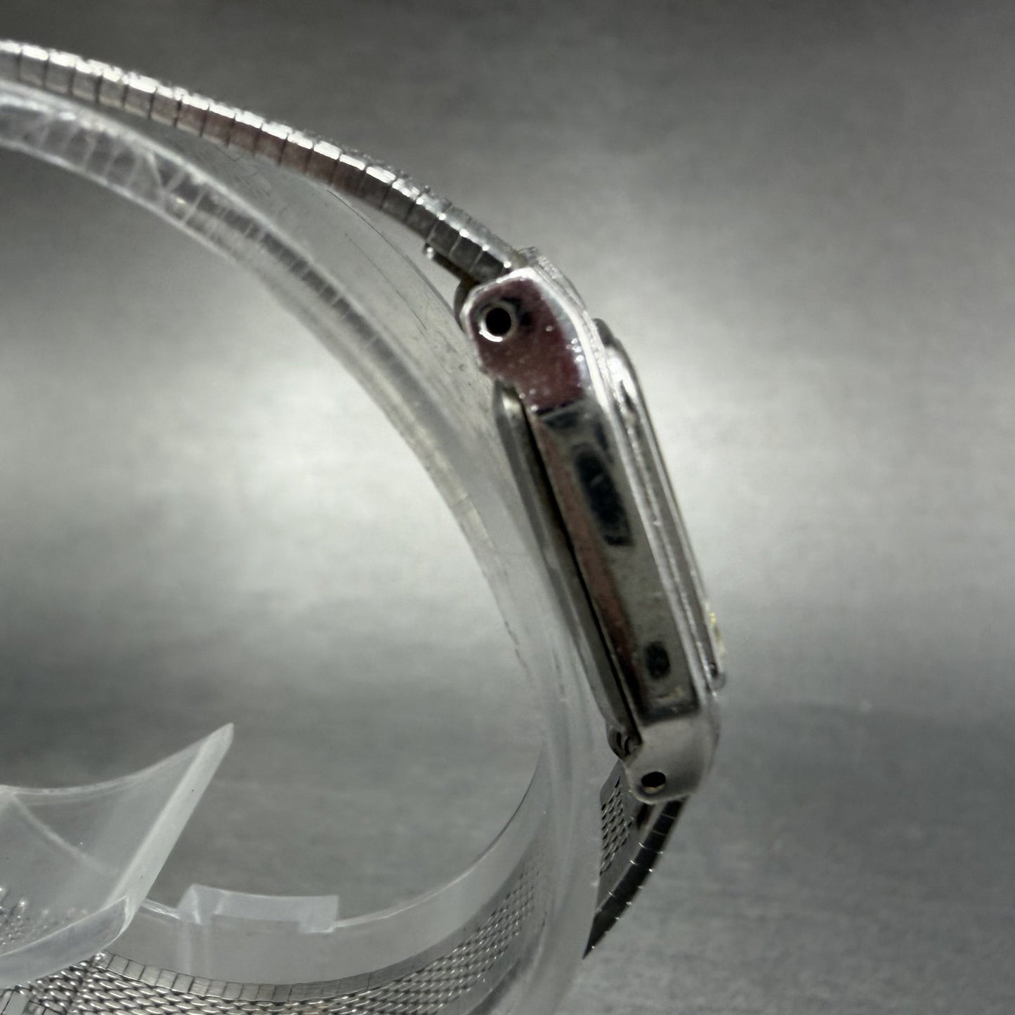 Citizen CQ Tank Watch Women 14mm Champagne Dial Silver Tone Rectangle New Batt3