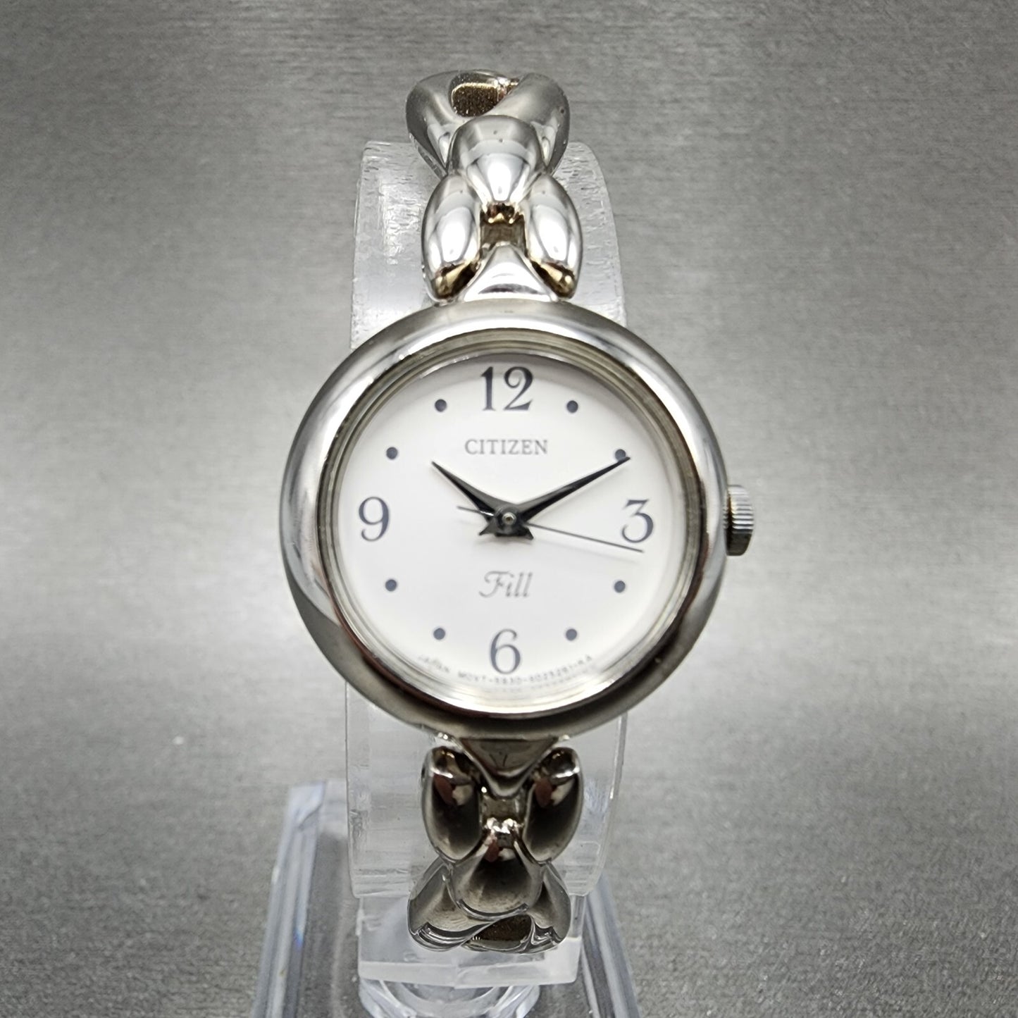Citizen Fill Watch Women 22mm White Dial Silver Tone Round 5930-S013704 New Batt