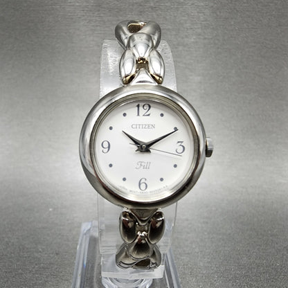 Citizen Fill Watch Women 22mm White Dial Silver Tone Round 5930-S013704 New Batt