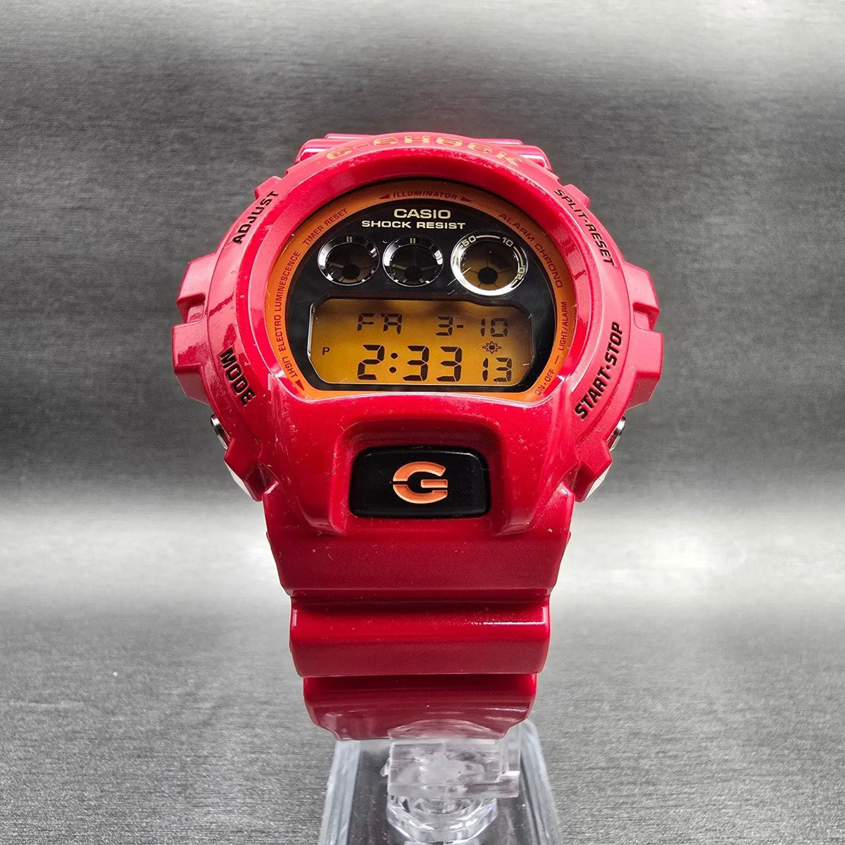 Casio G-Shock DW-6900CB Watch Men 50mm Orange Red Chrono Alarm New Battery JP5