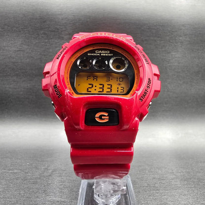 Casio G-Shock DW-6900CB Watch Men 50mm Orange Red Chrono Alarm New Battery JP5