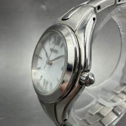 Seiko Watch Women 26mm MOP Dial Silver Tone Date Round 7N82-0EG0 New Battery2