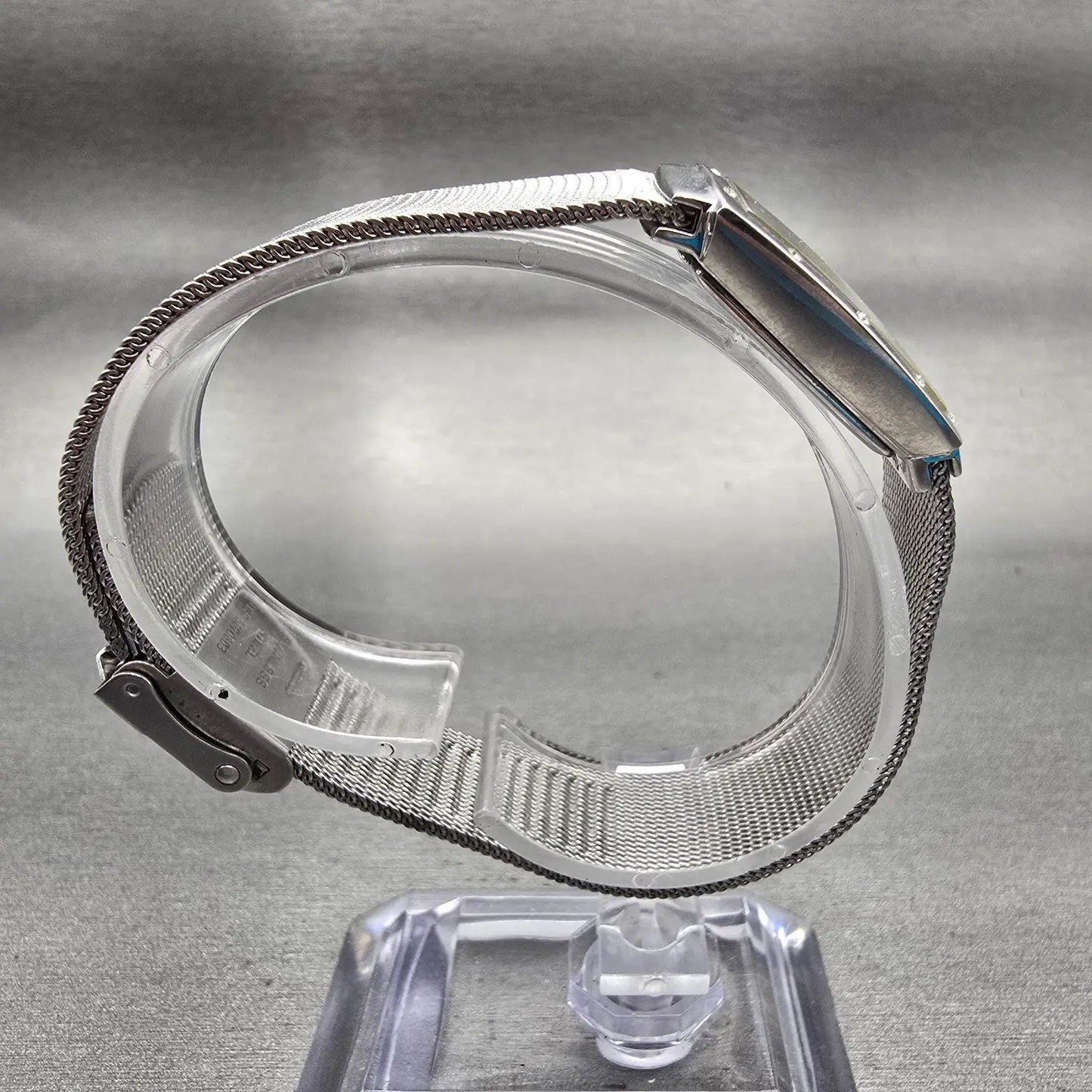 Skagen Watch Women 24mm MOP Dial Silver Tone Rectangle 396XSGS New Battery Mesh8