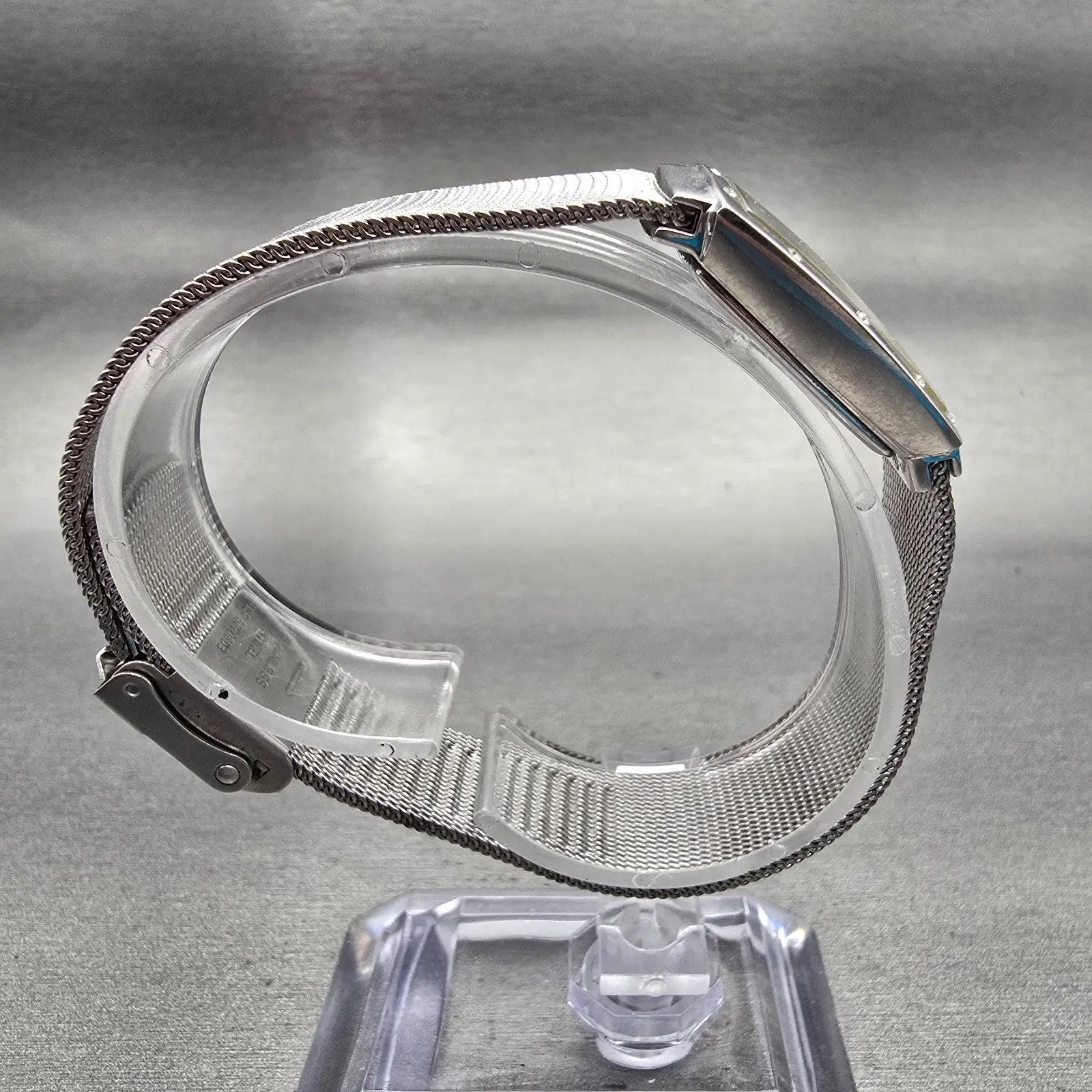 Skagen Watch Women 24mm MOP Dial Silver Tone Rectangle 396XSGS New Battery Mesh8