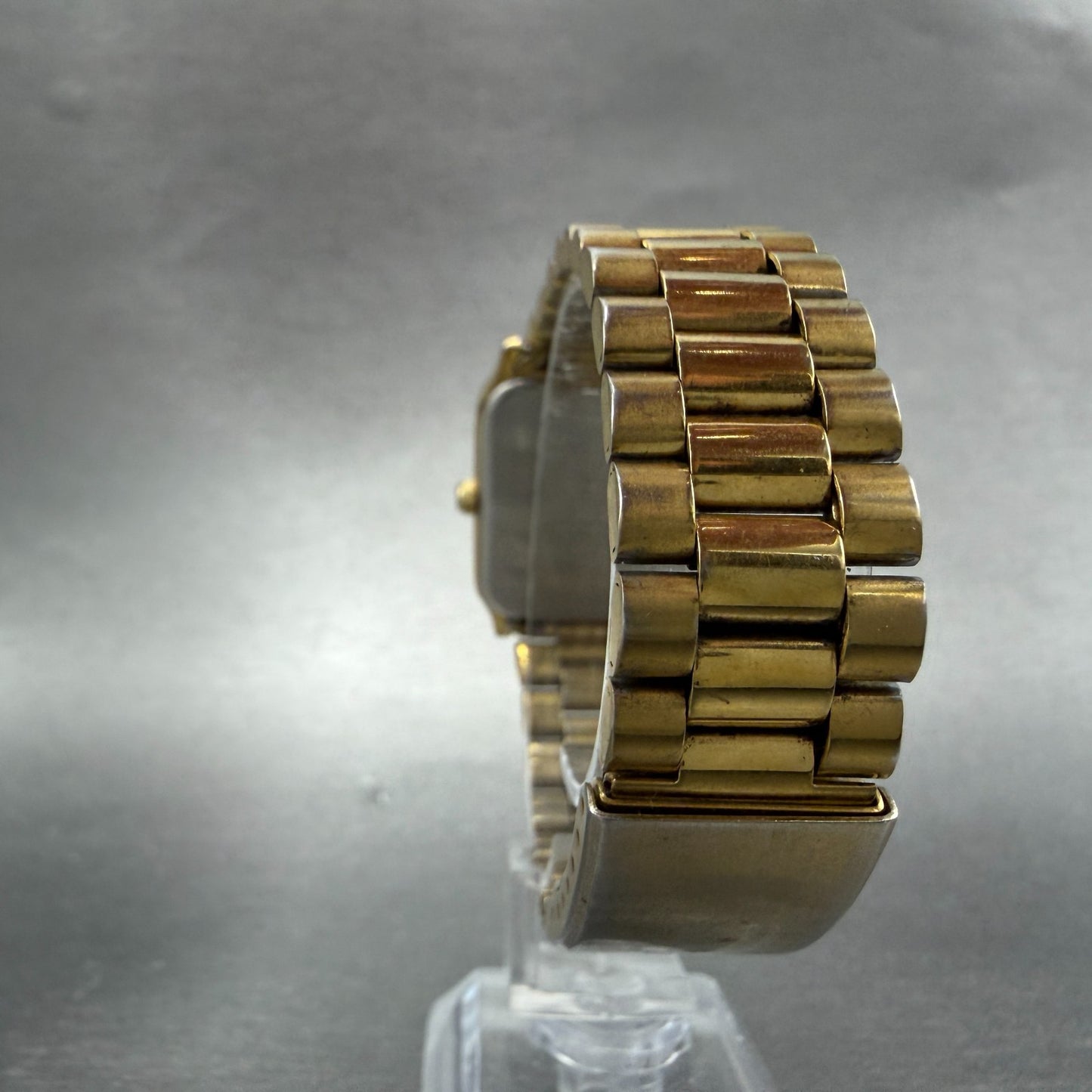 Citizen Tank Watch Men 28mm Champagne Dial Gold Tone Daydate 6000-T25249 New Bat7