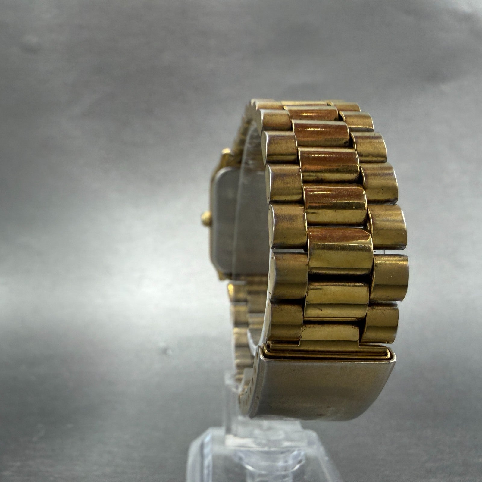 Citizen Tank Watch Men 28mm Champagne Dial Gold Tone Daydate 6000-T25249 New Bat7