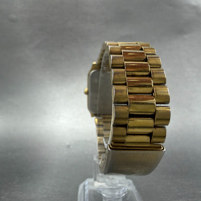 Citizen Tank Watch Men 28mm Champagne Dial Gold Tone Daydate 6000-T25249 New Bat7