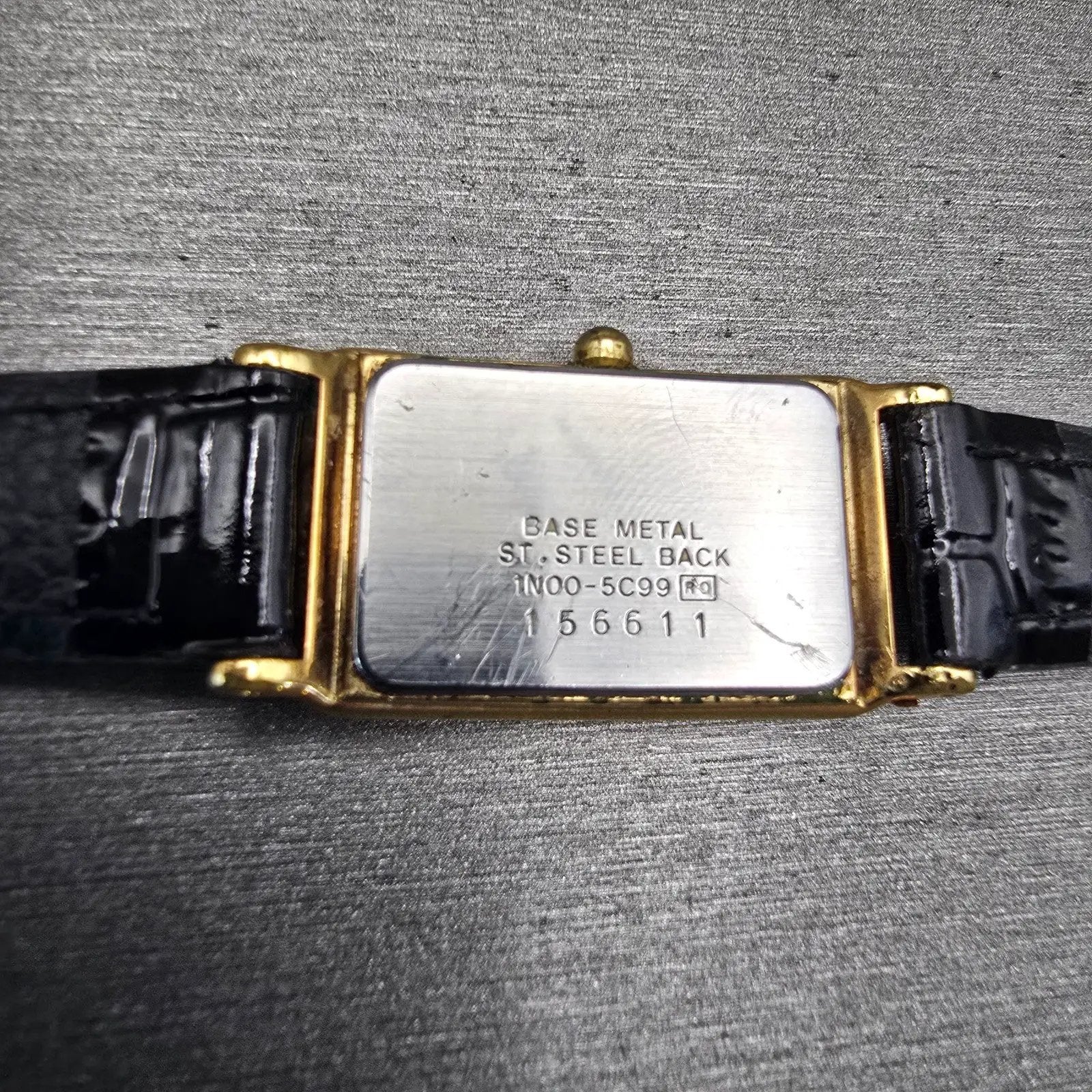 Seiko Watch Women 17mm Rose Gold Dial Gold Tone Rectangle 1N00-5C99 New Battery10