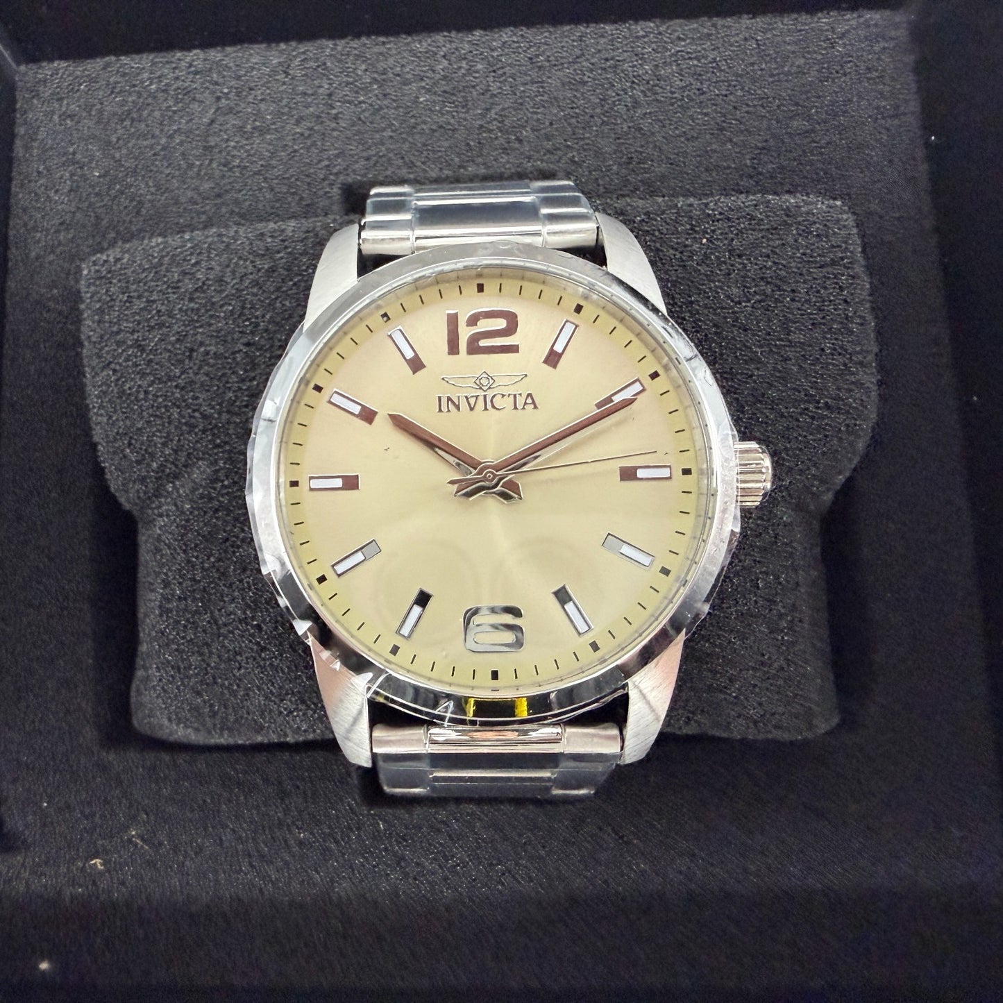 Invicta Celestial Watch Men 43mm Cream Dial Silver Round Bracelet 484920