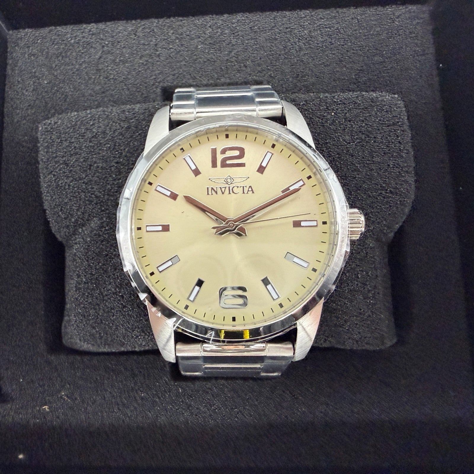 Invicta Celestial Watch Men 43mm Cream Dial Silver Round Bracelet 484920