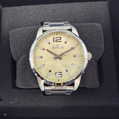 Invicta Celestial Watch Men 43mm Cream Dial Silver Round Bracelet 484920