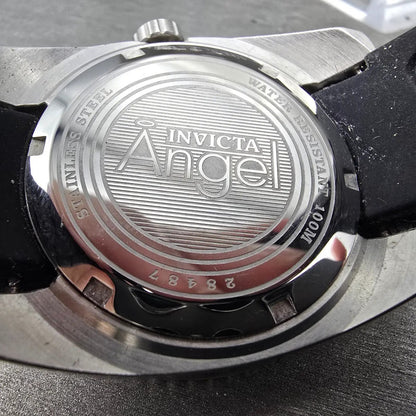 Invicta Angel Watch Women 39mm MOP Dial Silver Daydate Round 28487 New Battery9