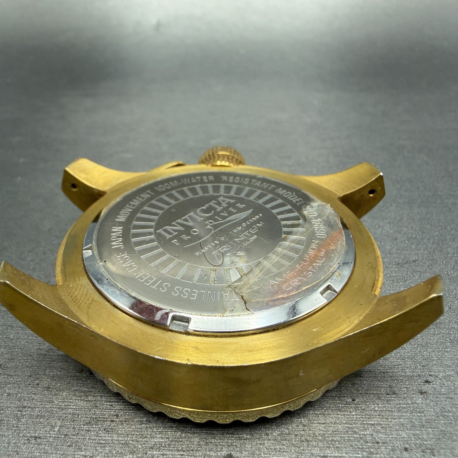 Invicta Pro Diver Watch Men 50mm Champagne Dial Gold Tone 17890 New Battery7