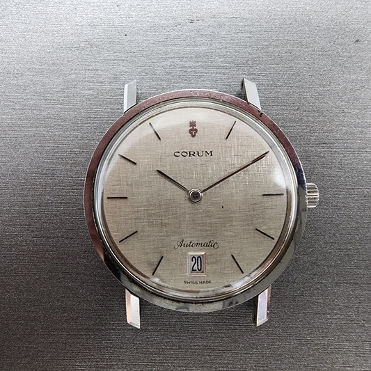 Corum Automatic Watch Men 36mm Woven Dial Steel Date 89B102 PARTS0