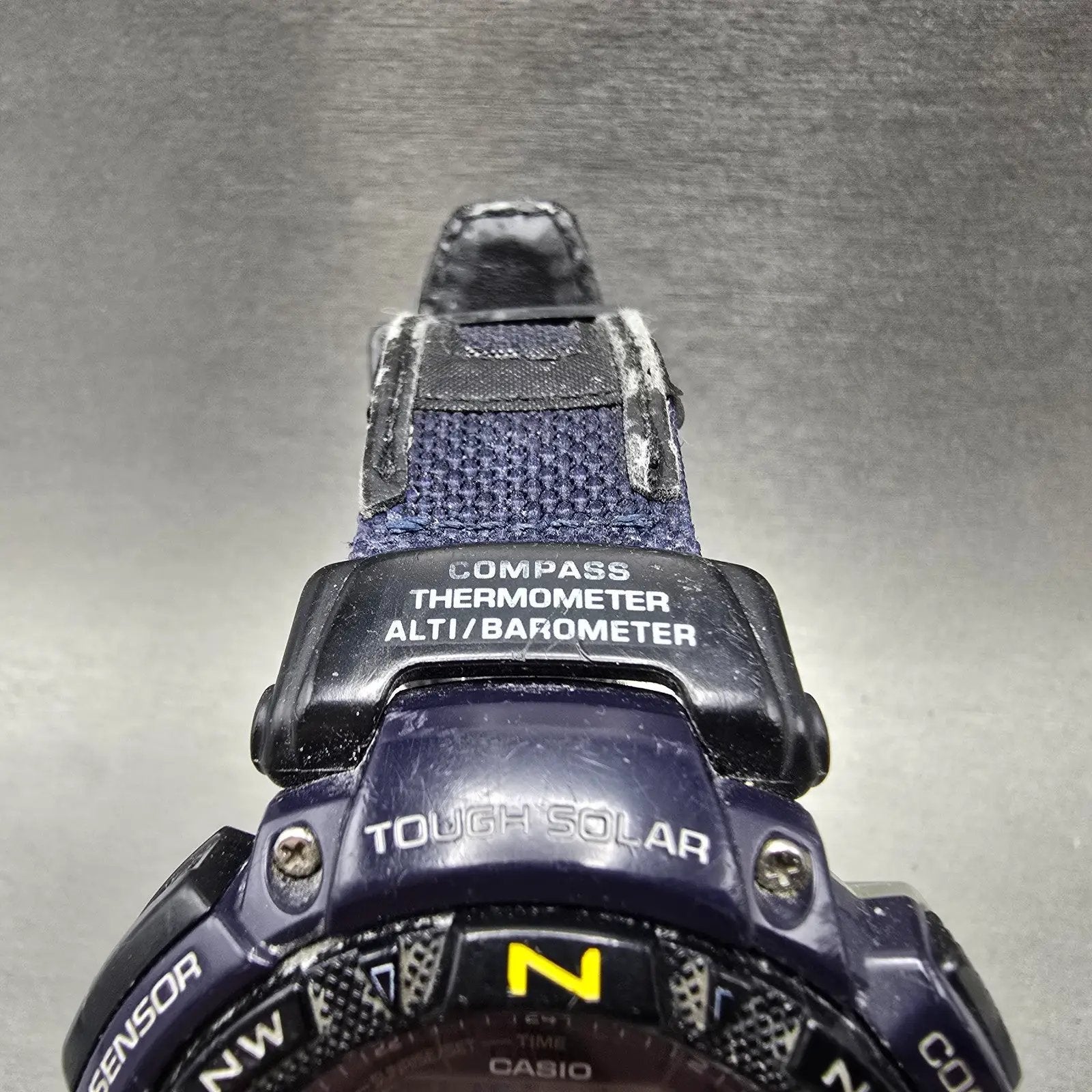 Casio Protek PAG-240 Watch Men 51mm Blue Black triple Senor Alarm Solar Works4