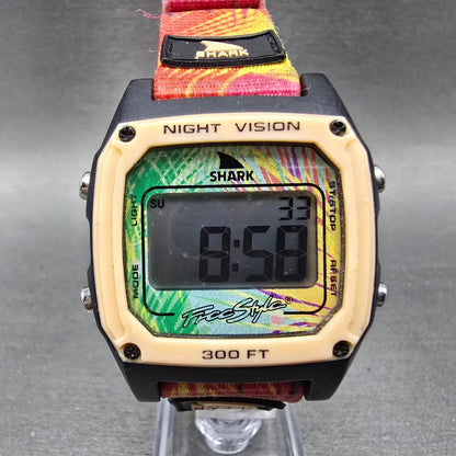 Freestyle Shark Aloha Tiki Peach Watch Men 38mm Digital Pink Green Blue New Batt0