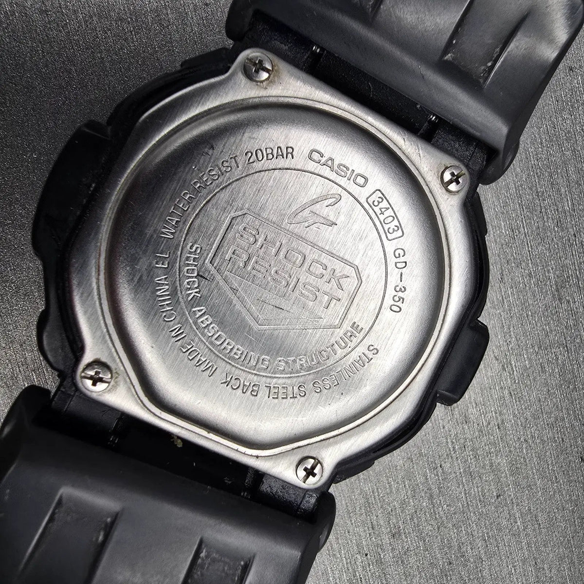 Casio G-Shock GD-350 Watch Men 51mm Black Red Chronograph Alarm New Battery10
