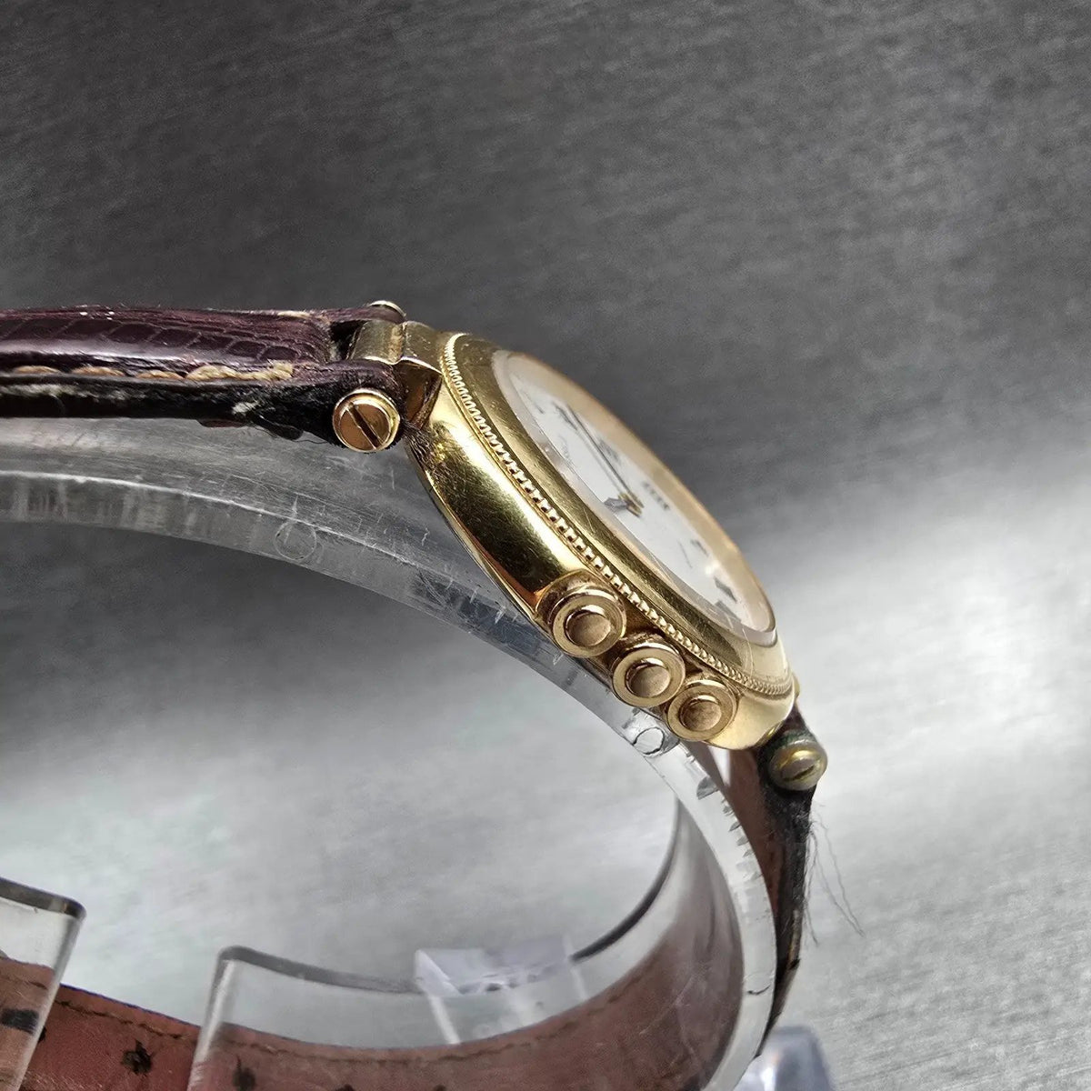 Seiko Lassale Watch Women 26mm White Dial Gold Round 1F20-0D39 New Battery VTG3