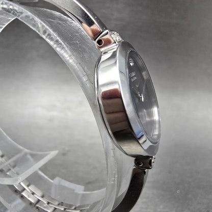 Citizen Eco-Drive Watch Women 21mm Black Dial Silver Tone B023-S067090 Runs3
