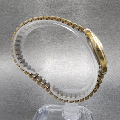 Citizen Watch Women White 27mm Dial Gold Tone Date Round 6010-S37668 New Battery