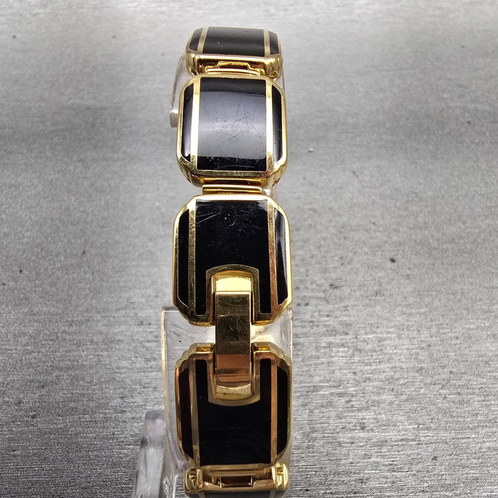 Citizen Elegance Watch Women 14mm Black Dial Two Tone Rectangle 5421 New Battery7