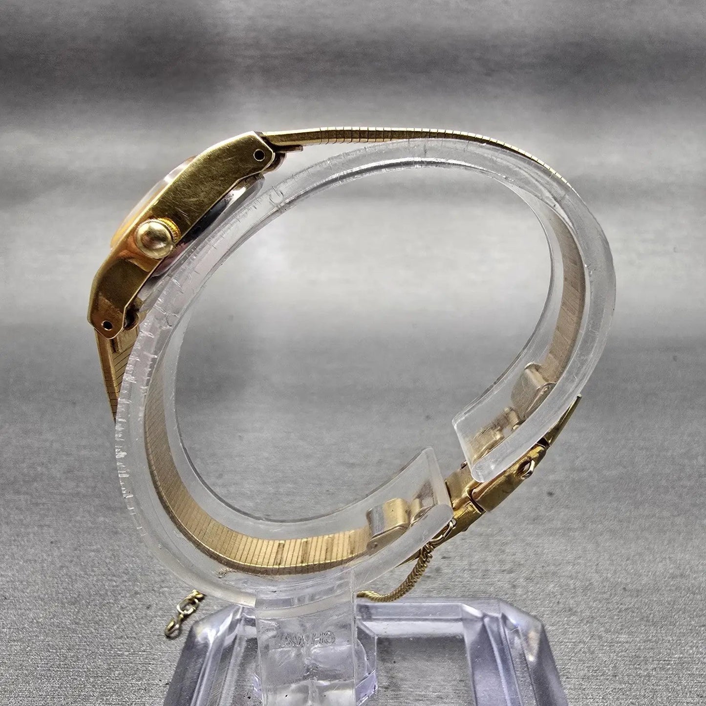 Seiko Watch Women 16mm Gold Dial Gold Tone Round 5420-0029 New Battery Vintage6
