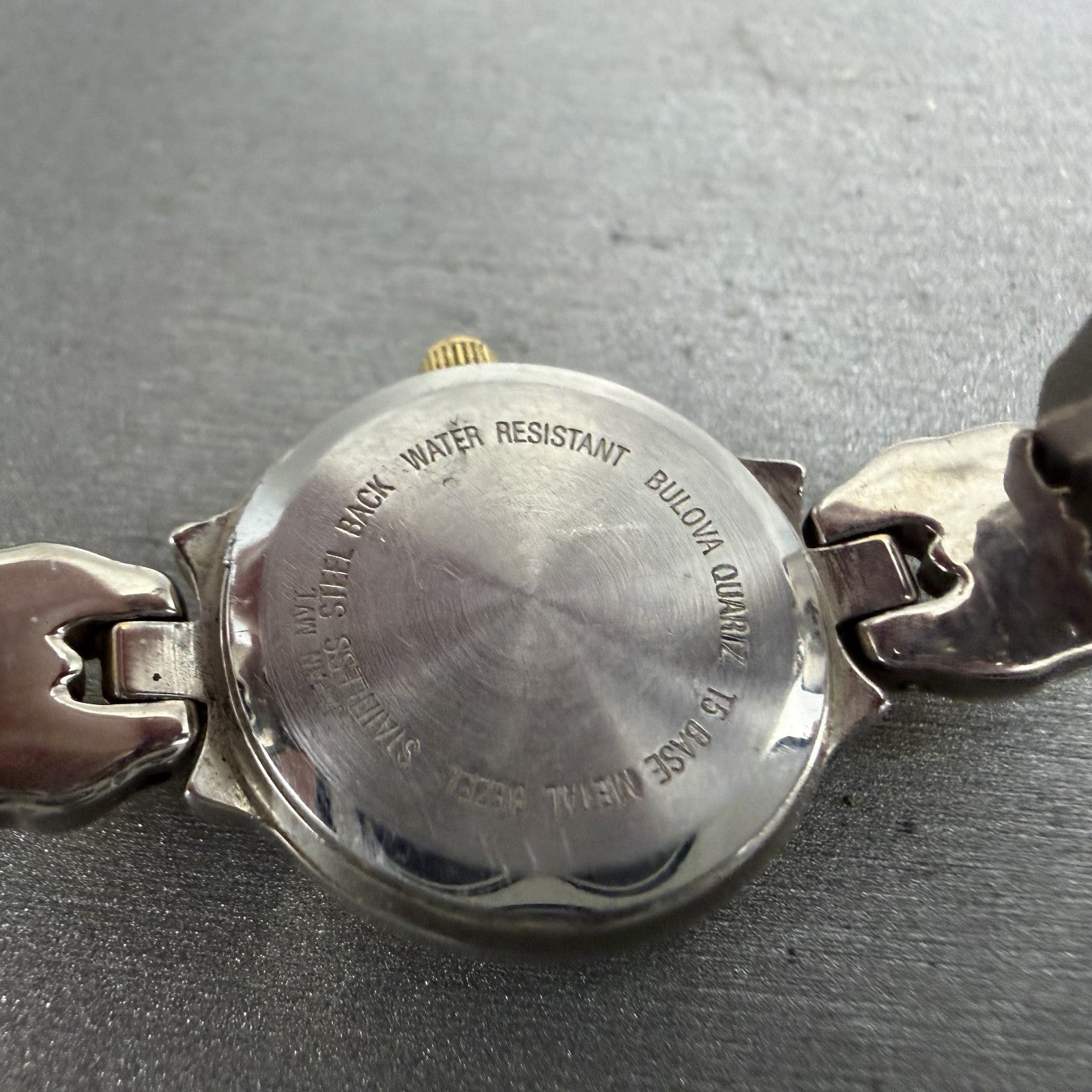 Bulova Watch Women 20mm Silver Dial Two Tone Round 98P08 New Battery9