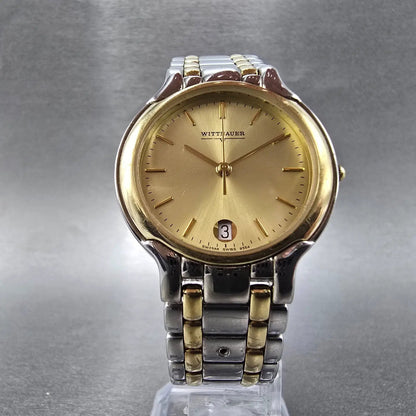 Wittnauer Watch Men 32mm Champagne Dial Two Tone Date SW2586 9554 PARTS6
