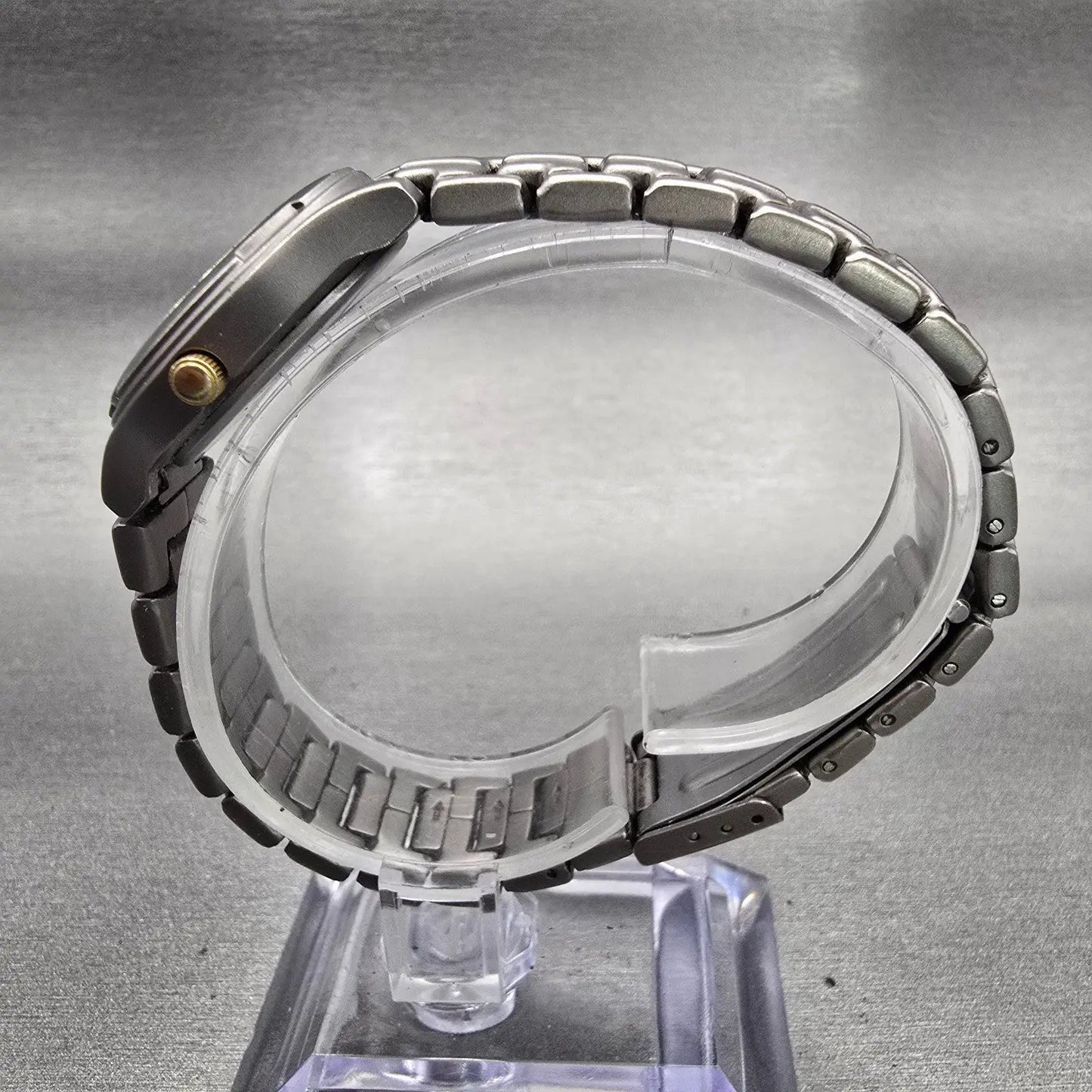 Citizen Titanium Watch Women 27mm Blue Dial Gray Tone Date 1012-H31209 New Batt6