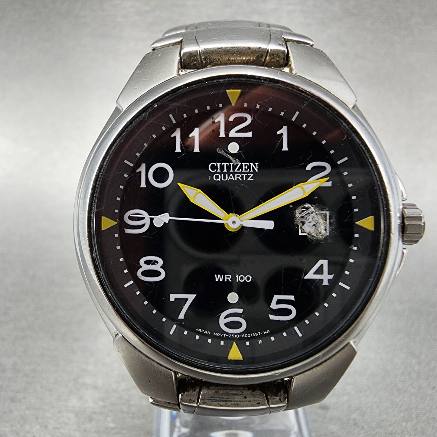 Citizen Watch Men 39mm Black Dial Stainless Steel Date Round New Battery1