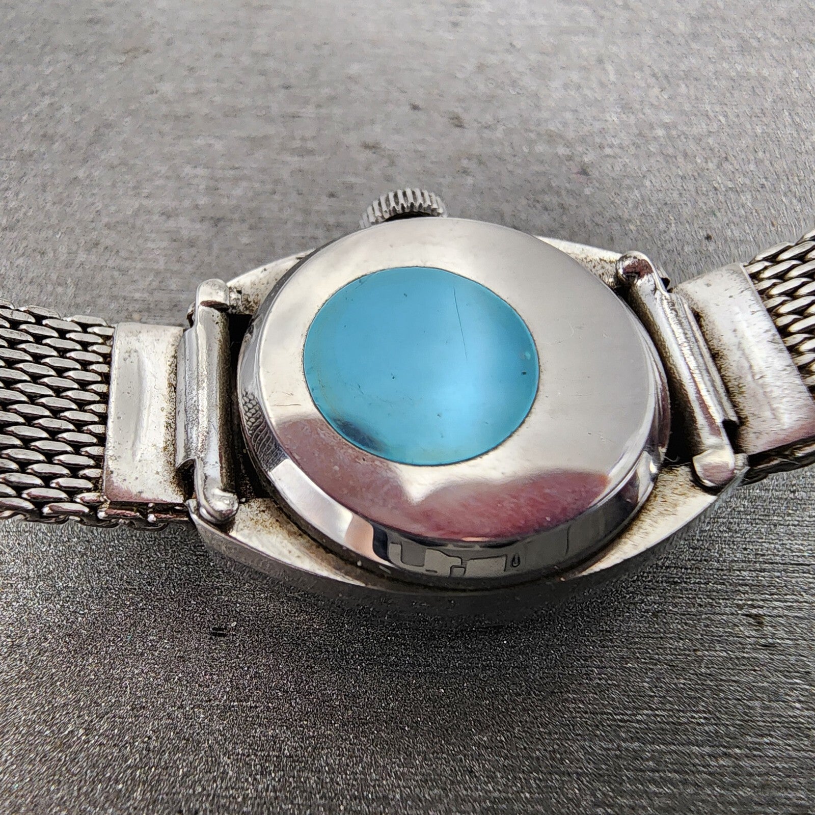 Technos Star lady Watch Women 19mm Silver Dial Steel Oval Manual Wind Runs VTG9