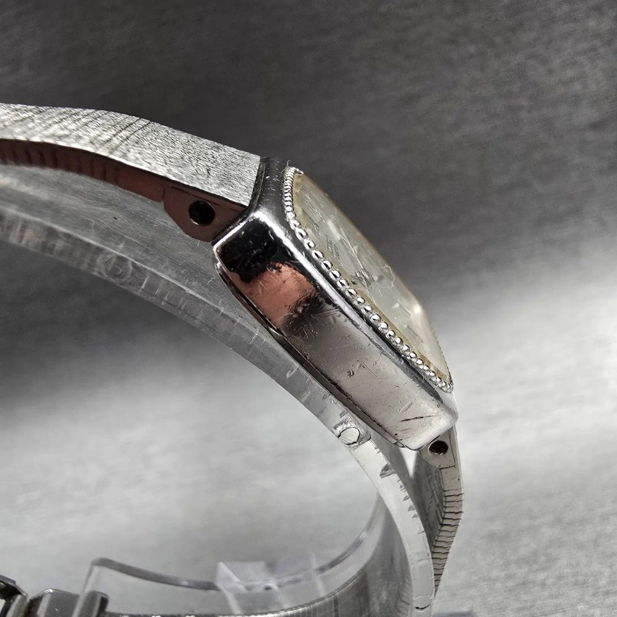 Seiko Watch Women 18mm Silver Dial Silver Tone Rectangle 2320-6349 New Battery3