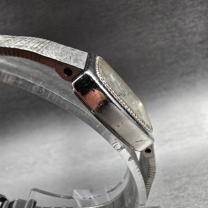Seiko Watch Women 18mm Silver Dial Silver Tone Rectangle 2320-6349 New Battery3