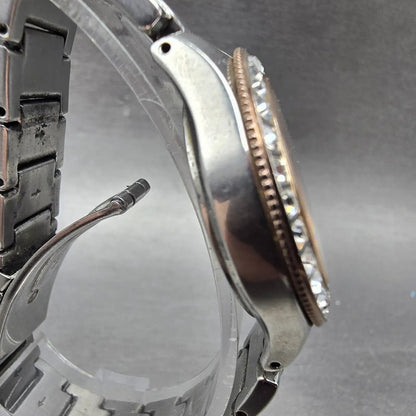 Citizen Silhouette Crystal Eco-Drive Watch Women 31mm Silver Dial Tow Tone Runs3
