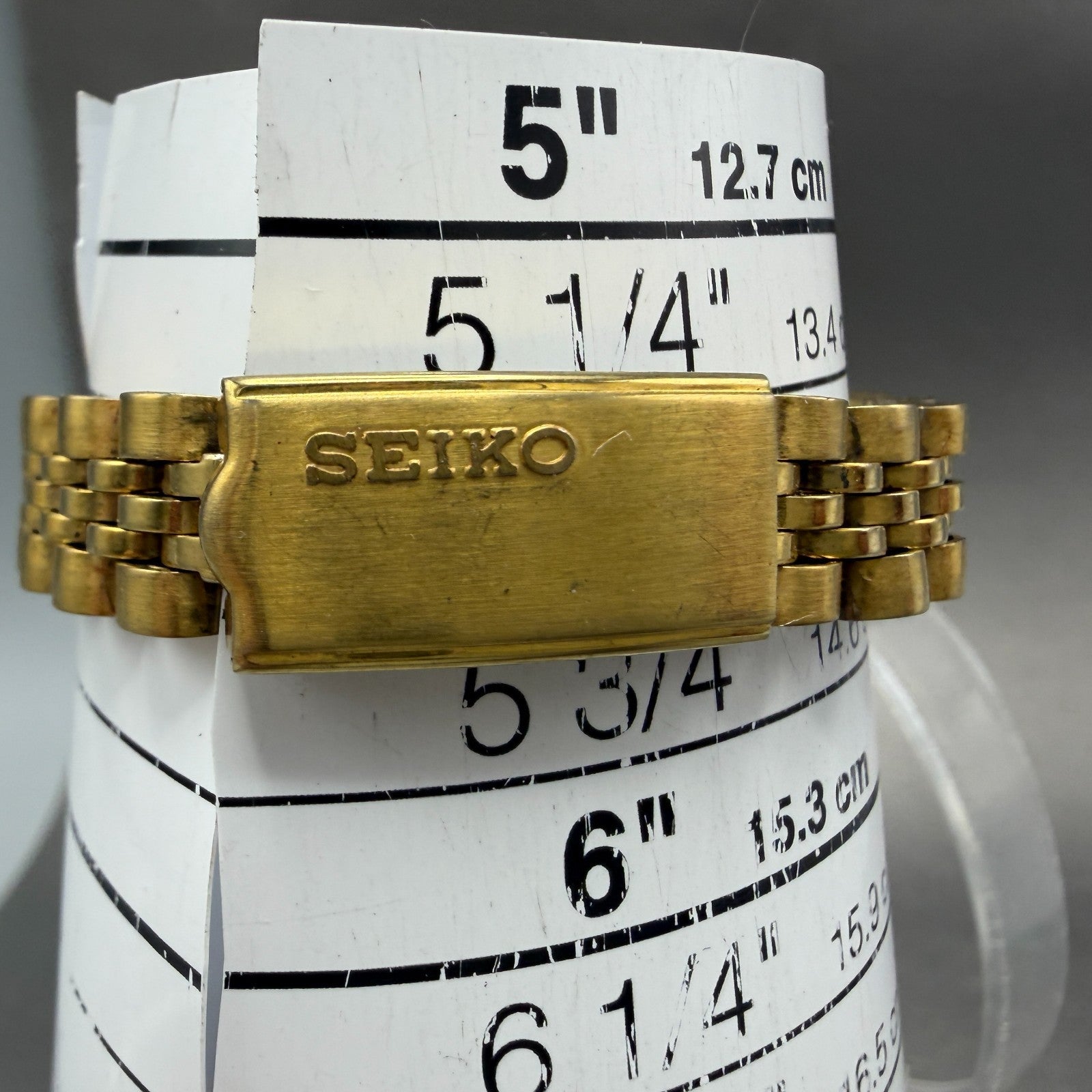 Seiko Autoamtic Watch Women 25mm Gold Dial Gold Tone Daydate 4206-0519 PARTS11