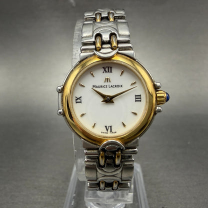 Maurice Lacroix Calypso Watch Women 22mm White Dial Two Tone 59725 New Battery0