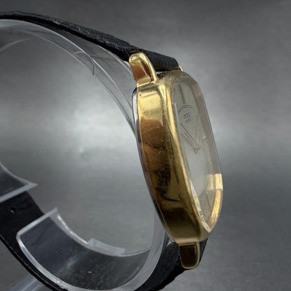 Seiko Watch Men 30mm Champagne Dial Gold Tone Rectangle 8621-5009 New Battery 5G3