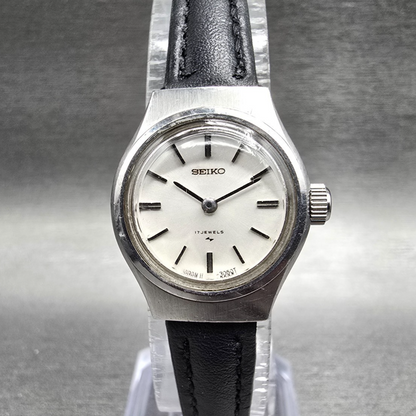 Seiko Watch Women 21mm White Dial Silver Tone Round 11-0910 Manual Wind Works0